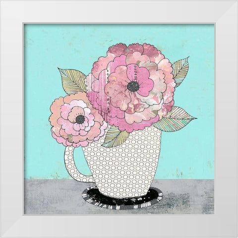 Tea Cup I White Modern Wood Framed Art Print by Ogren, Sarah