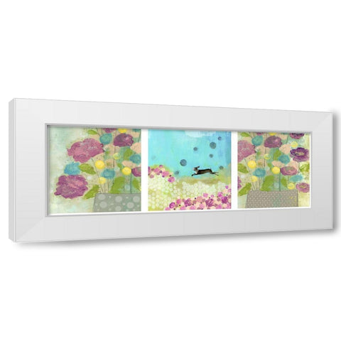 Purple and Yellow Floral I White Modern Wood Framed Art Print by Ogren, Sarah