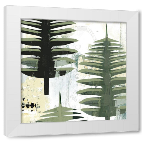 Palms I White Modern Wood Framed Art Print by Ogren, Sarah