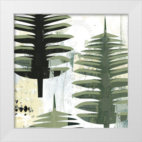 Palms I White Modern Wood Framed Art Print by Ogren, Sarah