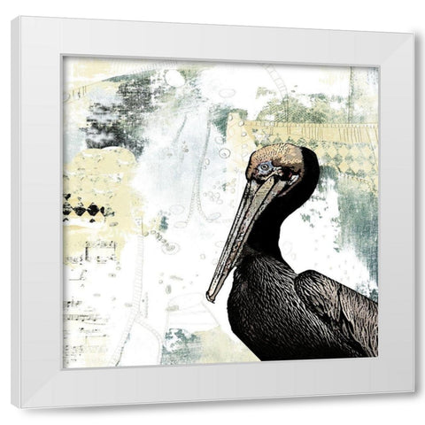 Pelican Palm White Modern Wood Framed Art Print by Ogren, Sarah