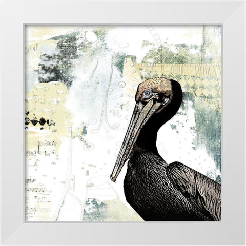 Pelican Palm White Modern Wood Framed Art Print by Ogren, Sarah