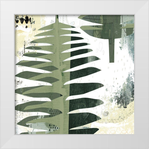 Palms II White Modern Wood Framed Art Print by Ogren, Sarah