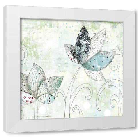 Zen Floral II White Modern Wood Framed Art Print by Ogren, Sarah
