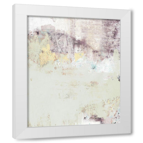 Lavender Floral Abstract White Modern Wood Framed Art Print by Ogren, Sarah