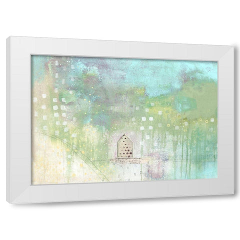 House by the Pond White Modern Wood Framed Art Print by Ogren, Sarah