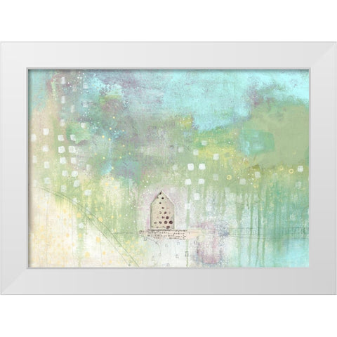 House by the Pond White Modern Wood Framed Art Print by Ogren, Sarah