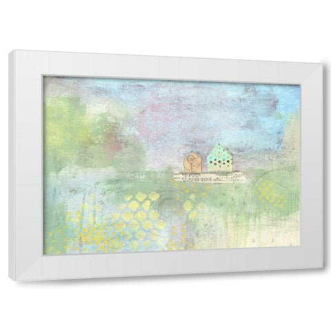 This House has a Nice Garage White Modern Wood Framed Art Print by Ogren, Sarah