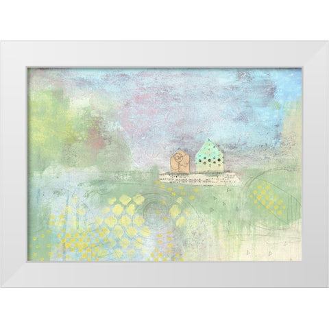 This House has a Nice Garage White Modern Wood Framed Art Print by Ogren, Sarah