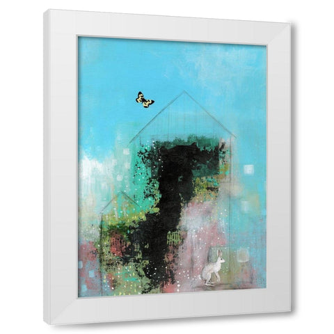 Blue Skies White Modern Wood Framed Art Print by Ogren, Sarah