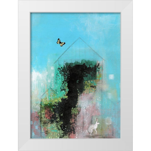 Blue Skies White Modern Wood Framed Art Print by Ogren, Sarah