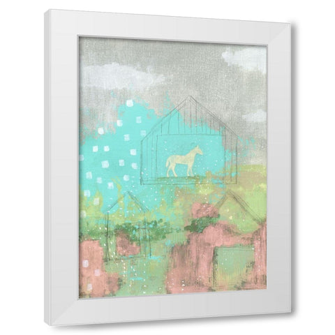 The Overgrown Barns White Modern Wood Framed Art Print by Ogren, Sarah
