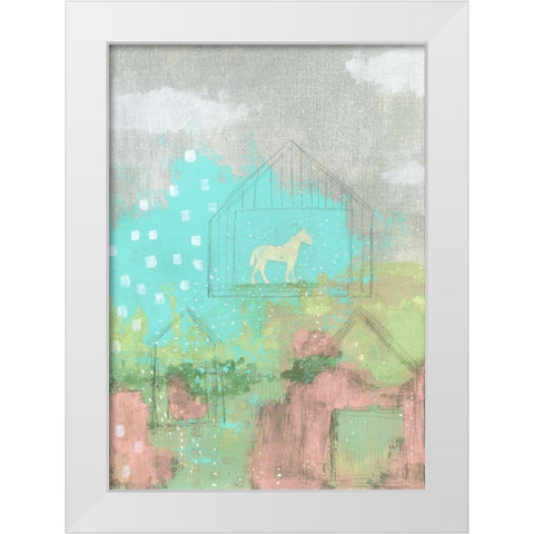 The Overgrown Barns White Modern Wood Framed Art Print by Ogren, Sarah