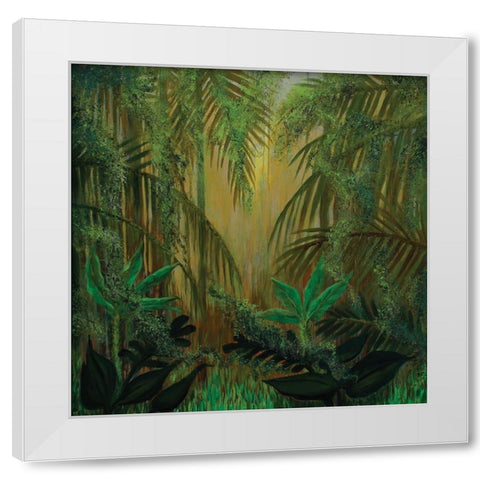 Jungle Memory White Modern Wood Framed Art Print by Francis, Sandra