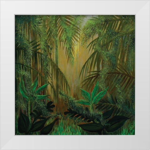 Jungle Memory White Modern Wood Framed Art Print by Francis, Sandra