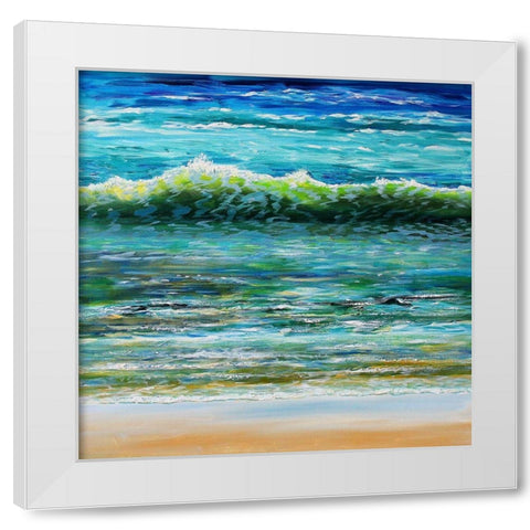 A Wave White Modern Wood Framed Art Print by Francis, Sandra