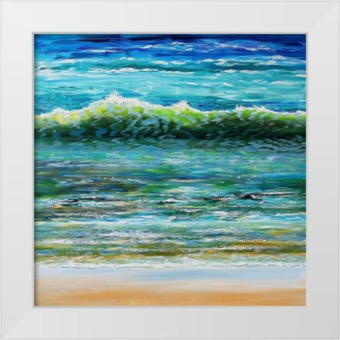 A Wave White Modern Wood Framed Art Print by Francis, Sandra