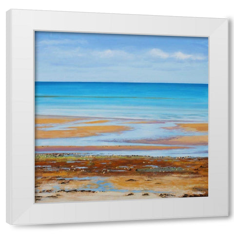 Into the Blue White Modern Wood Framed Art Print by Francis, Sandra