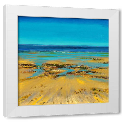 Coastal Colour Strip II White Modern Wood Framed Art Print by Francis, Sandra