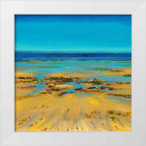 Coastal Colour Strip II White Modern Wood Framed Art Print by Francis, Sandra