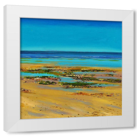 Coastal Colour Strip III White Modern Wood Framed Art Print by Francis, Sandra