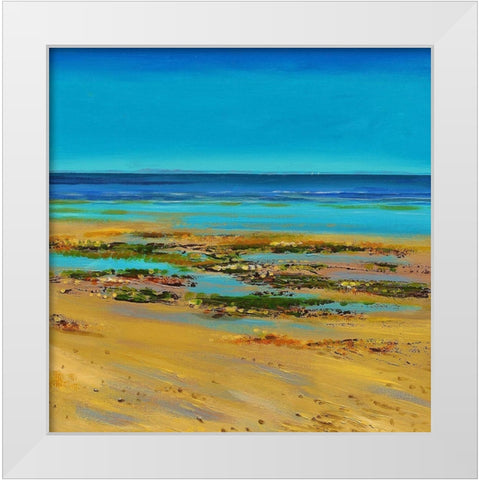 Coastal Colour Strip III White Modern Wood Framed Art Print by Francis, Sandra