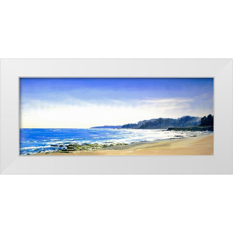 Morning Light White Modern Wood Framed Art Print by Francis, Sandra