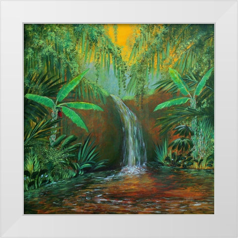 Jungle Pool White Modern Wood Framed Art Print by Francis, Sandra