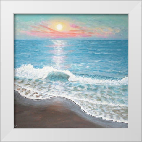 Sunrise White Modern Wood Framed Art Print by Francis, Sandra