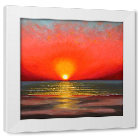 New Dawn, New Day White Modern Wood Framed Art Print by Francis, Sandra