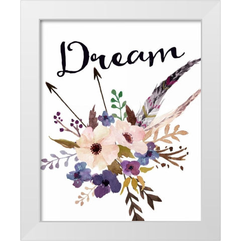 Dream White Modern Wood Framed Art Print by Moss, Tara