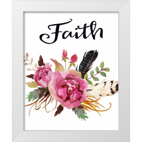 Faith White Modern Wood Framed Art Print by Moss, Tara