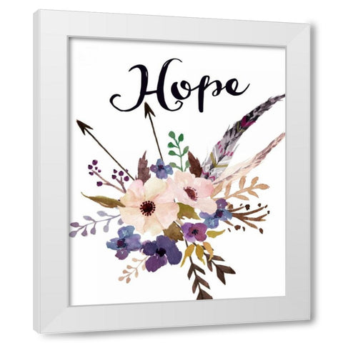 Hope White Modern Wood Framed Art Print by Moss, Tara