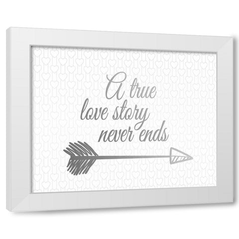 A True Love Story White Modern Wood Framed Art Print by Moss, Tara