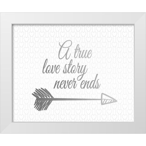 A True Love Story White Modern Wood Framed Art Print by Moss, Tara