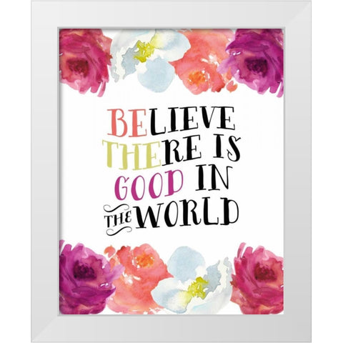 The Good Floral White Modern Wood Framed Art Print by Moss, Tara