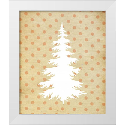 White Christmas Tree White Modern Wood Framed Art Print by Moss, Tara