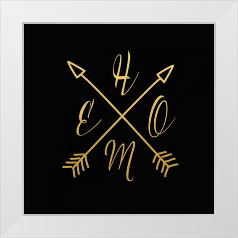 Home Arrows White Modern Wood Framed Art Print by Moss, Tara