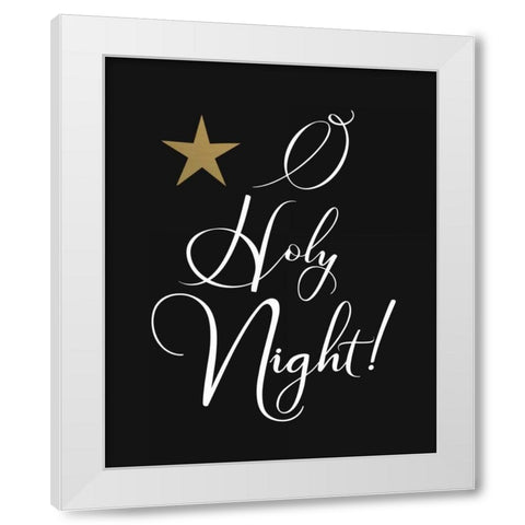 O Holy Night White Modern Wood Framed Art Print by Moss, Tara