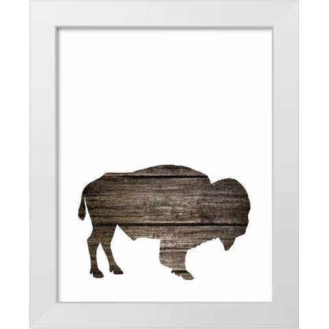 Wood Buffalo White Modern Wood Framed Art Print by Moss, Tara
