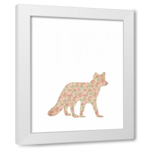 Shabby Chic Fox I White Modern Wood Framed Art Print by Moss, Tara