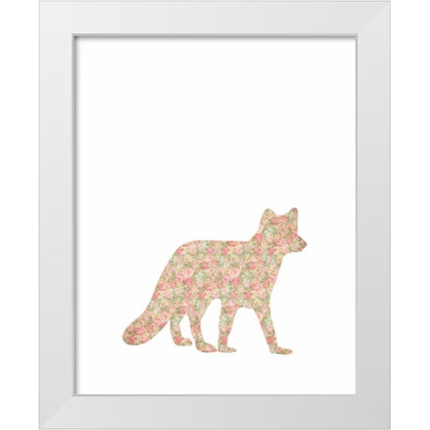 Shabby Chic Fox I White Modern Wood Framed Art Print by Moss, Tara