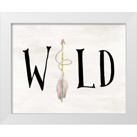 Wild Watercolor Arrow White Modern Wood Framed Art Print by Moss, Tara