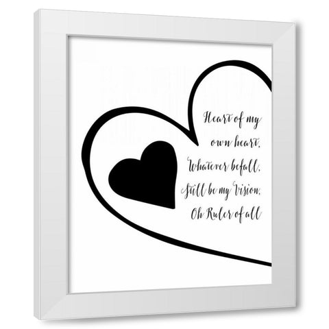 Heart of My Own Heart White Modern Wood Framed Art Print by Moss, Tara