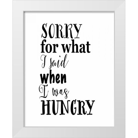 When I Was Hungry White Modern Wood Framed Art Print by Moss, Tara