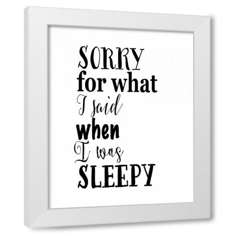 When I Was Sleepy White Modern Wood Framed Art Print by Moss, Tara