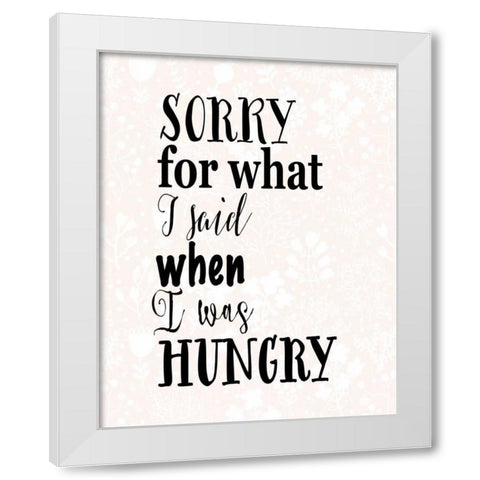When I Was Hungry White Modern Wood Framed Art Print by Moss, Tara