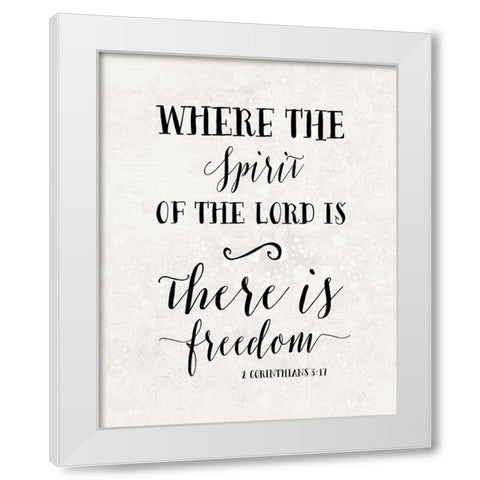 2 Corinthians 3-17 White Modern Wood Framed Art Print by Moss, Tara