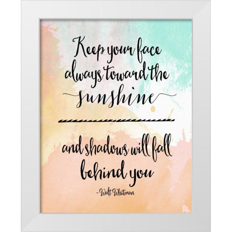 Sunshine - Walt Whitman White Modern Wood Framed Art Print by Moss, Tara