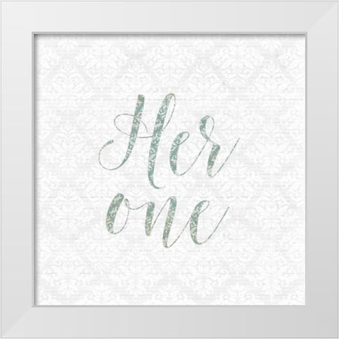 Her One White Modern Wood Framed Art Print by Moss, Tara